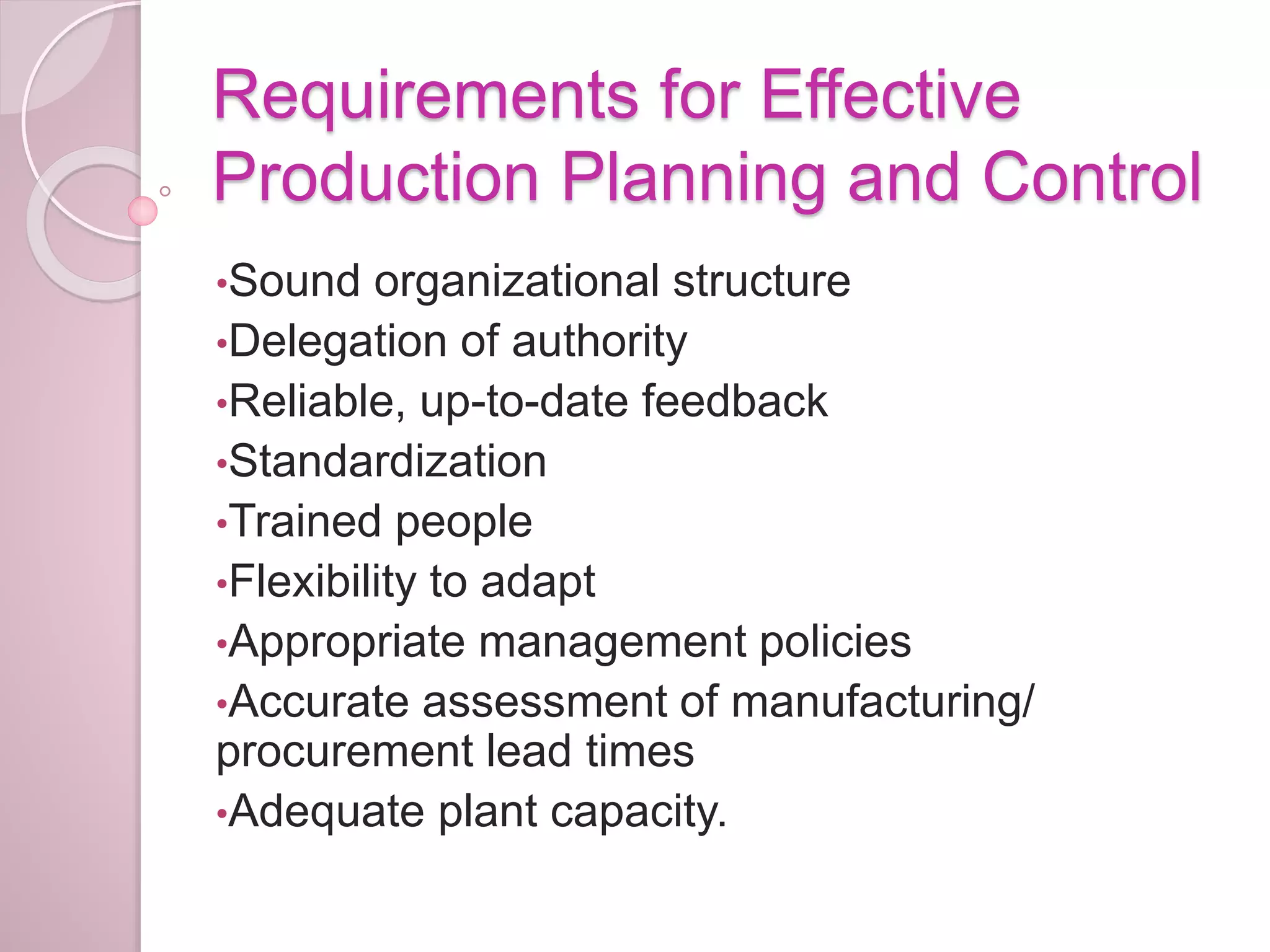 production planning and control | PPTX
