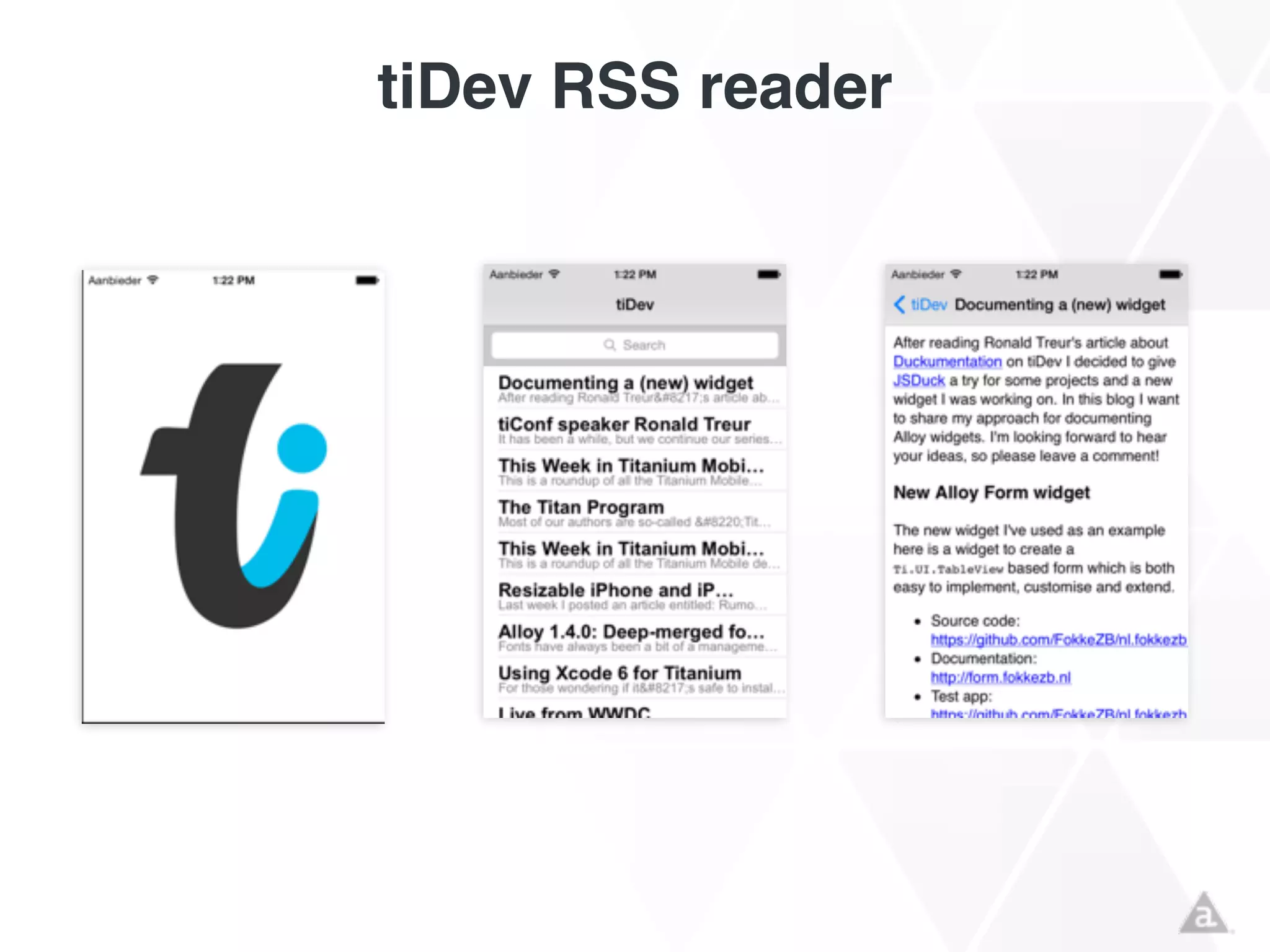 tiDev RSS reader
 
