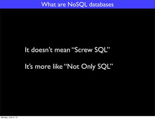 Introduction to NoSQL with MongoDB