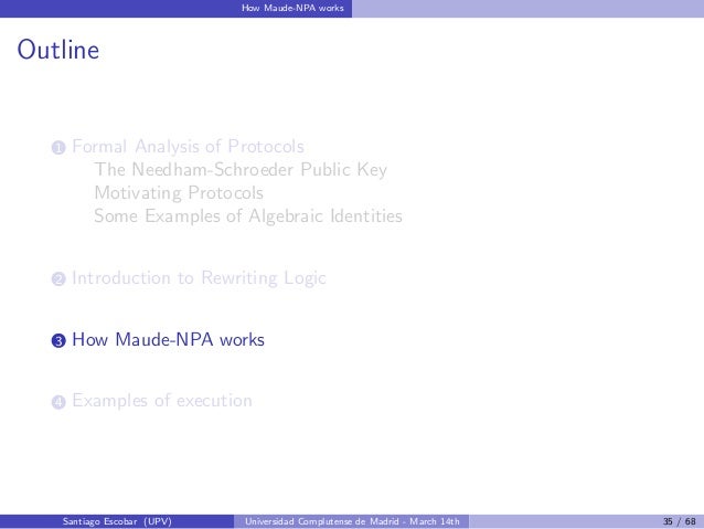 term rewriting applied to cryptographic protocol analysis the maude npa works app
