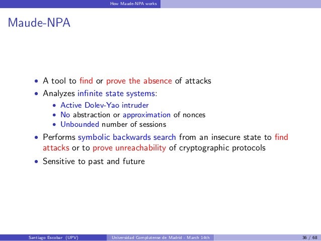 term rewriting applied to cryptographic protocol analysis the maude npa works app