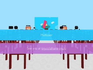 [MULTIUSER]
Multiuser
See you at tiny.cc/aframe-multi
 