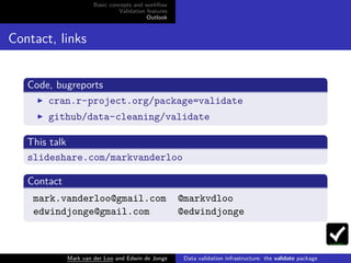Data validation infrastructure: the validate package | PDF