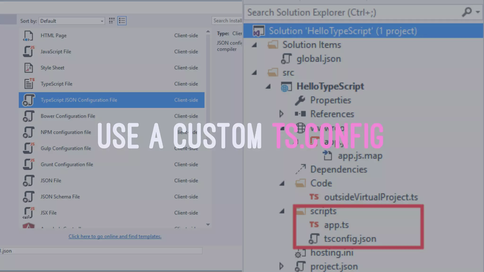 USE A CUSTOM TS.CONFIG
 