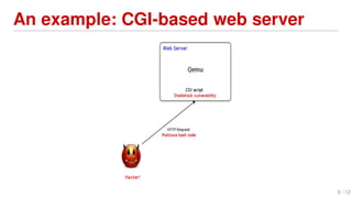 An	example:	CGI-based	web	server
9	/	12
 