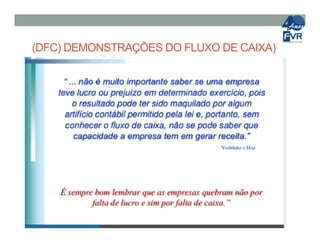 (DFC) DEMONSTRAÇÕES DO FLUXO DE CAIXA)
 