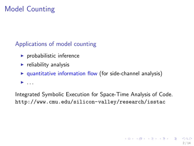 Model-counting Approaches For Nonlinear Numerical Constraints | PDF image.