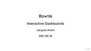 Bowtie
Interactive Dashboards
Jacques Kvam
2017-05-25
1 / 50
 
