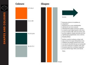 0, 73, 94, 0
Colours Shapes
0, 0, 0, 100
91, 57, 62, 56
42, 23, 27, 0
Stripes
Arrows
Filets
Henessim olorio et ut andeles et,
voluptatur?
Natiaestrum re cum vendellandae
nobitinctet aut et ea conessit
rehendanimet elligni ssuntius, a pliqui
re nonetur assit liquod quatiis volor aces
as erro ercipitio offic totas aut acimi, sum
qui dus magnita volupta esectate pe lictur
repellessedi ipsapelendae rerat ut dictur
am quis dolorit
Haribus, suntiat iorehenia volupti odit
opta corunt et et quias doluptatem erore
nullabore de dolupid enimus mil is este
sus minctis duciatectem qui aut porepudit
unt mil es ipid qui se volupta conet, quis
ducipicid quod eos re dolupis magnatus
pre qui omnim fuga. Edita cum harum
SHAPESANDCOLOURS
 