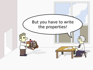 But you have to write
the properties!
 