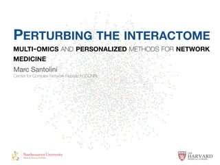 PERTURBING THE INTERACTOME
MULTI-OMICS AND PERSONALIZED METHODS FOR NETWORK
MEDICINE
Marc Santolini

Center for Complex Network Research (CCNR)
 