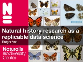 Natural history research as a
replicable data science
Rutger Vos
 