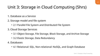 Comprehensive Overview of Cloud Storage and Database Services in Cloud ...