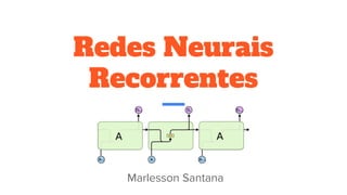 Redes Neurais
Recorrentes
Marlesson Santana
 