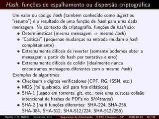 (2018-10-18) [ETEC Uirapuru] Segurança da Informação | PDF