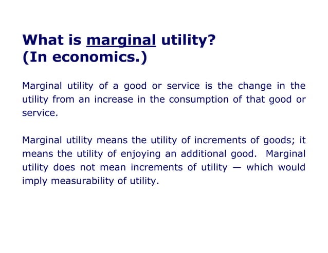Law of diminishing marginal utility in daily examples | PPT