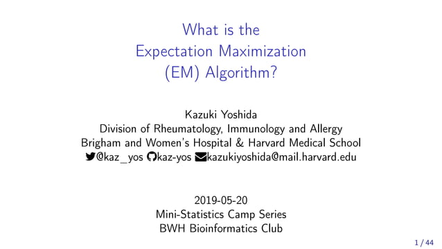 What is the Expectation Maximization (EM) Algorithm? | PDF | Physics ...
