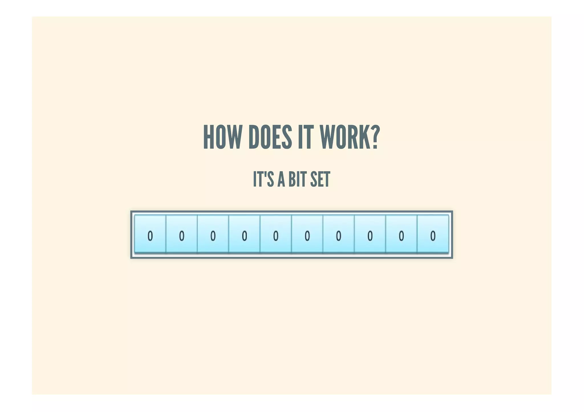 HOW DOES IT WORK?HOW DOES IT WORK?
IT'S A BIT SETIT'S A BIT SET
 