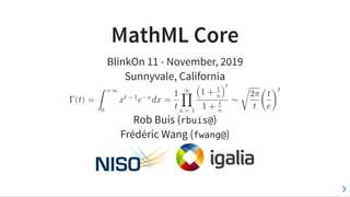 MathML Core (BlinkOn 11)