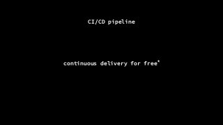 CI/CD pipeline
continuous delivery for free*
 
