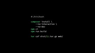 #!/bin/bash
composer install 
--no-interaction 
--no-dev
npm ci
npm run build
tar czf dist/$1.tar.gz web/
 