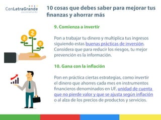 10 cosas que debes saber para mejorar tus finanzas y ahorrar más | PDF