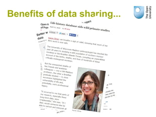 Benefits of data sharing...
 