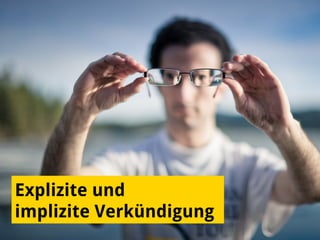 Explizite und
implizite Verkündigung
 