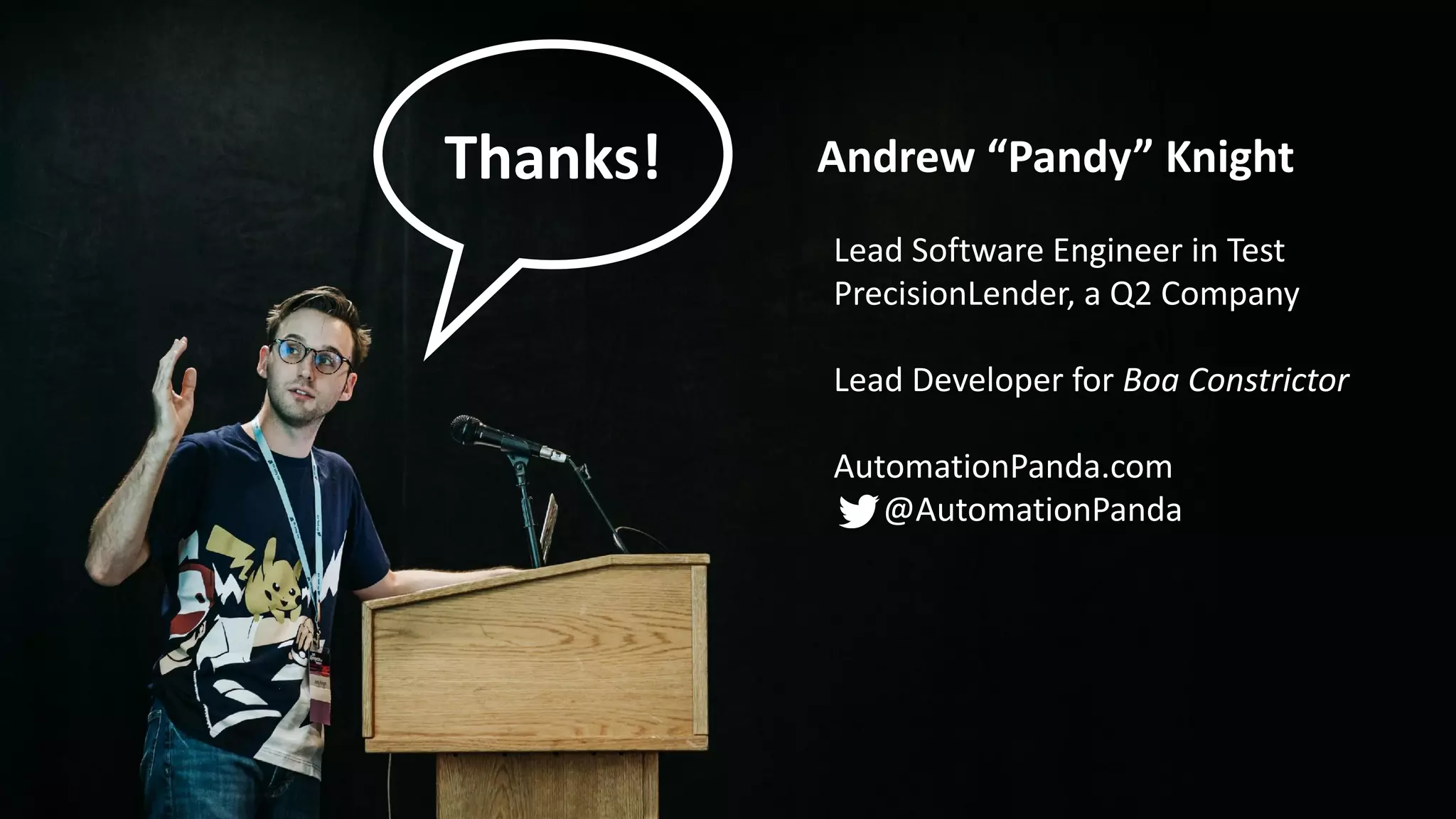 Session on "The Screenplay Pattern: Better Interactions for Better Automation" By Andrew Knight