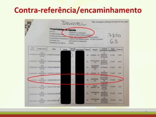 Contra-referência/encaminhamento
71
 
