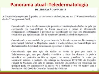 Panorama atual -Teledermatologia
73
 