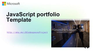 JavaScript Portfolio Site with GitHub Codespaces | PPT