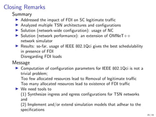 Selection of FDI-Tolerant Time-Sensitive Networking (TSN)-Based ...