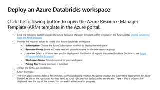 Azure Data serices and databricks architecture | PPTX