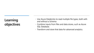 Azure Data serices and databricks architecture | PPTX