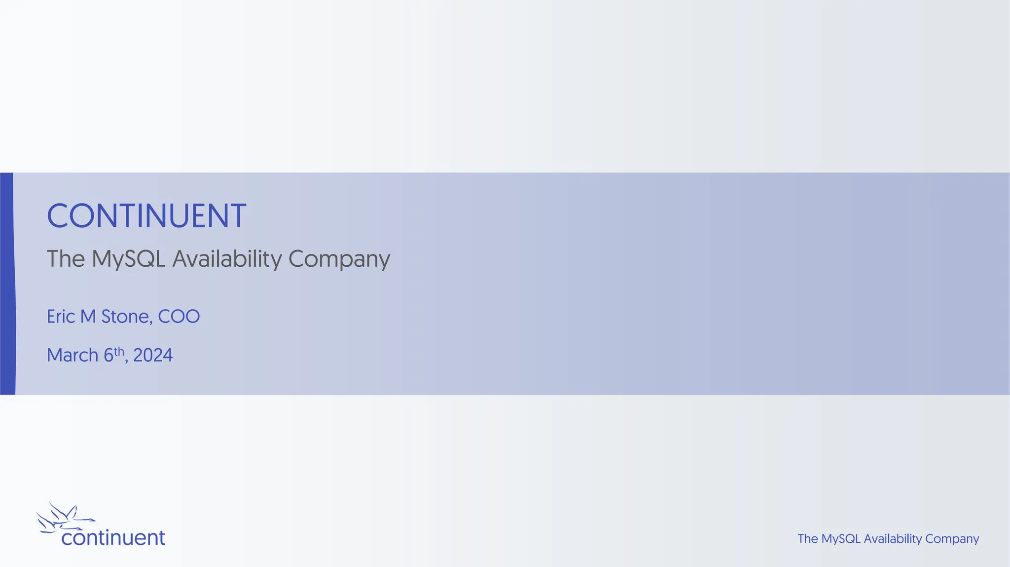 Continuent Tungsten Value Proposition inar PPT