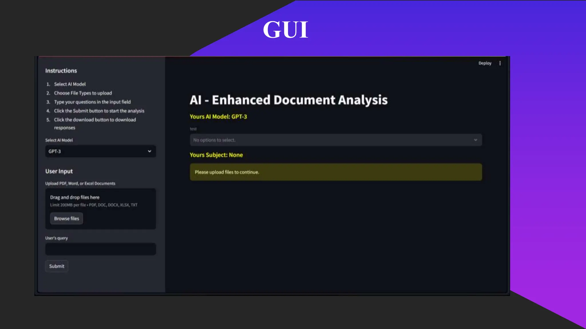 GUI
 