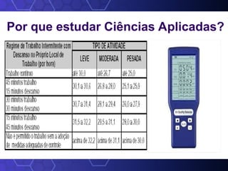 Por que estudar Ciências Aplicadas?
 