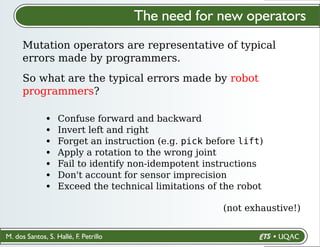 Mutation Testing for Industrial Robotic Systems (FMAS 2025) | PDF
