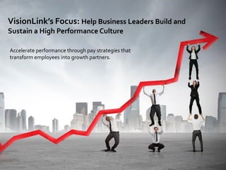 VisionLink’s Focus: Help Business Leaders Build and
Sustain a High Performance Culture
Accelerate performance through pay ...