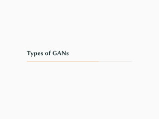 Conditional GANs
• Both G and D are conditioned on some extra information y.
• In practice: perform conditioning by feedin...