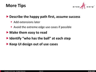 Aras and Developing Deployment Use Cases and Requirements | PDF