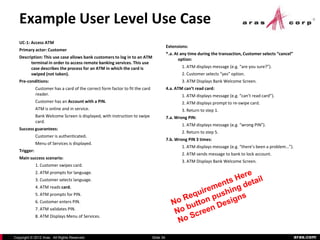Aras and Developing Deployment Use Cases and Requirements | PDF