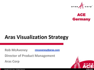 ACE
                                                                   Germany




 Aras Visualization Strategy

 Rob McAveney                                 rmcaveney@aras.com

 Director of Product Management
 Aras Corp
Copyright © 2012 Aras. All Rights Reserved.                             aras.com
 