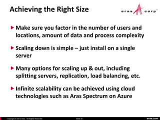 Aras Rightsizing PLM Software Deployments for Scalability | PDF