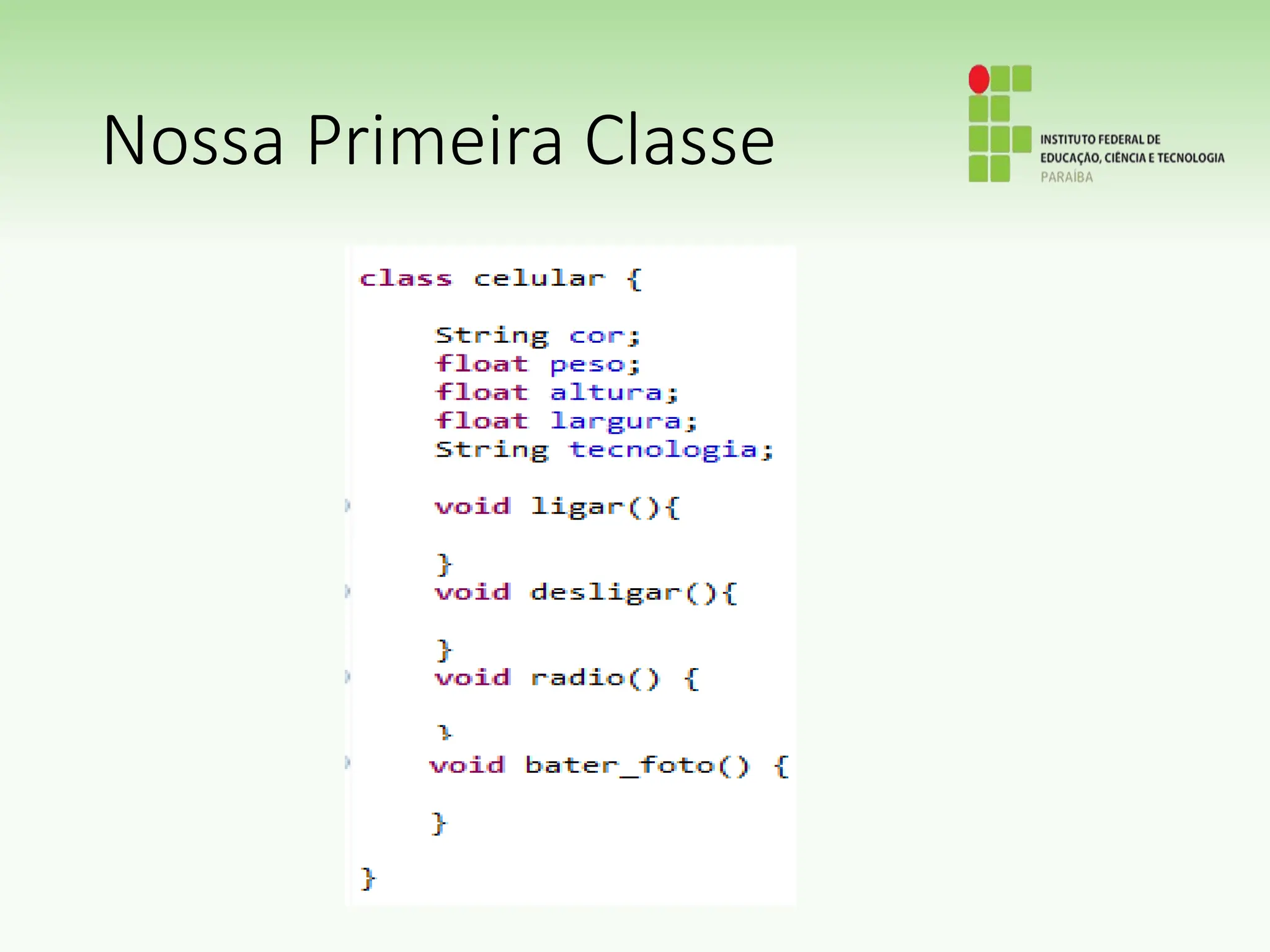 Nossa Primeira Classe
 
