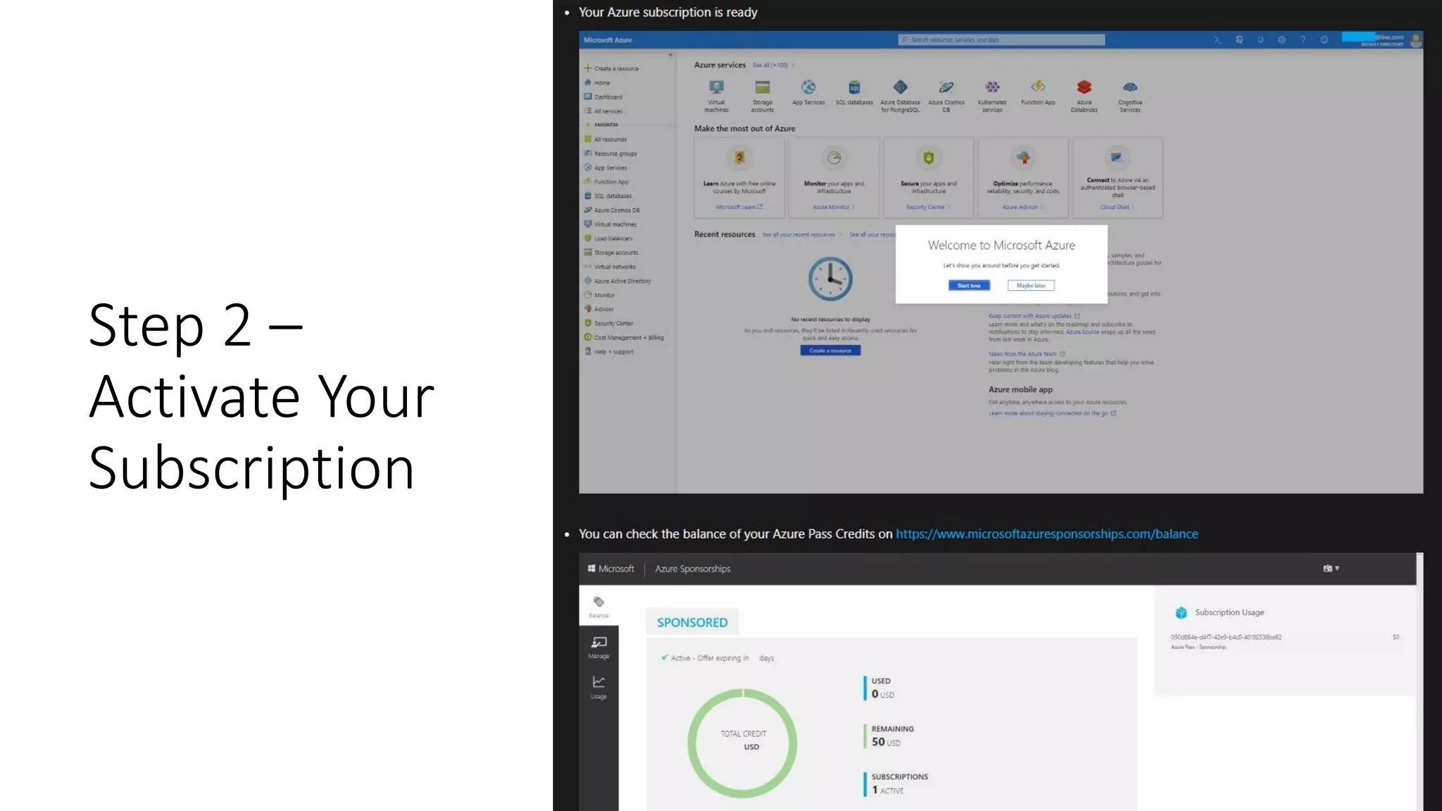 Step 2 –
Activate Your
Subscription
 