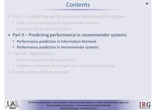Performance prediction and evaluation in Recommender Systems: an Information Retrieval perspective