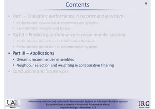 Performance prediction and evaluation in Recommender Systems: an Information Retrieval perspective