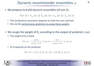 Performance prediction and evaluation in Recommender Systems: an Information Retrieval perspective